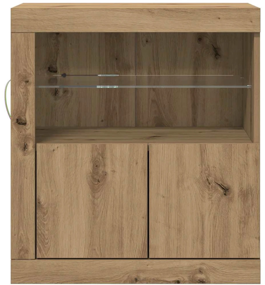 LED Bufetas Ruda 60,5 x 37 x 67 cm Apdirbta mediena