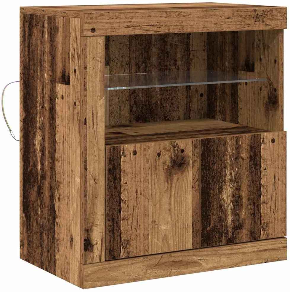 LED Bufetas Ruda 60,5 x 37 x 67 cm Apdirbta mediena