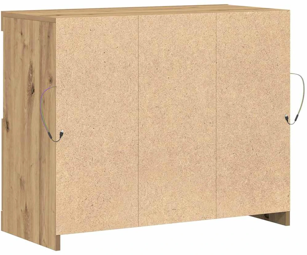 LED Bufetas Ruda 81 x 37 x 66,5 cm Apdirbta mediena