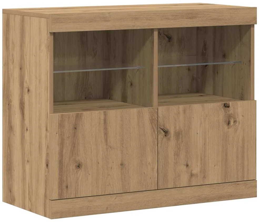 LED Bufetas Ruda 81 x 37 x 66,5 cm Apdirbta mediena