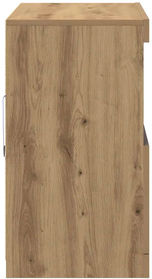 LED Bufetas Ruda 81 x 37 x 66,5 cm Apdirbta mediena