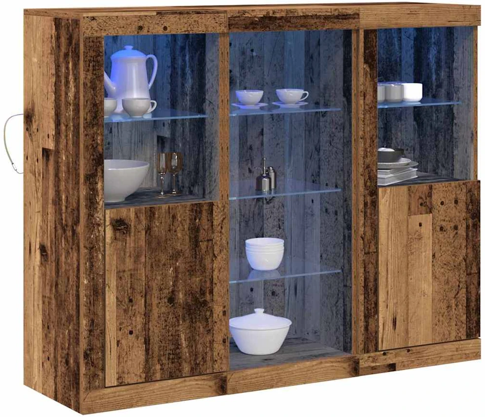 LED Bufetas Senas medis 123 x 37 x 100 cm Apdirbta mediena