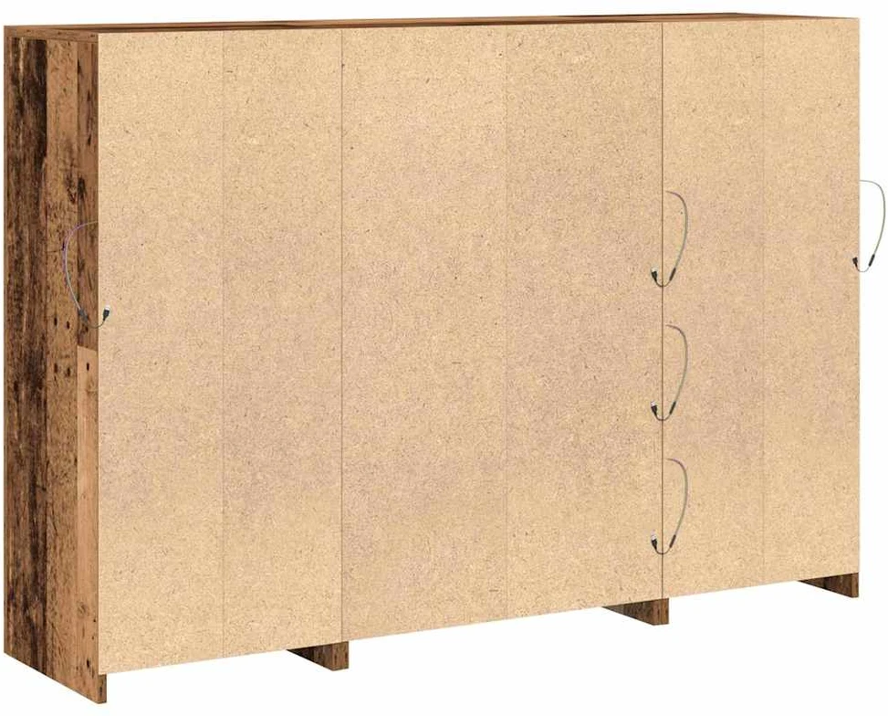 LED Bufetas Senas medis 142,5 x 37 x 100 cm Apdirbta mediena