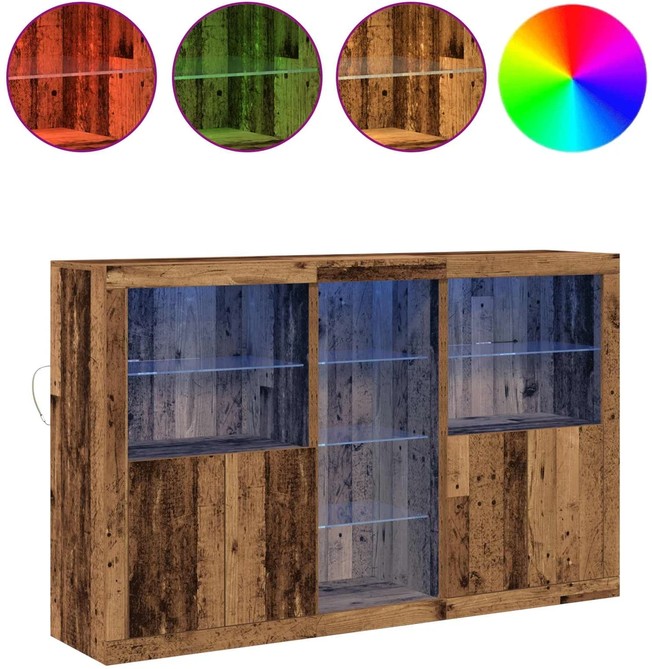 LED Bufetas Senas medis 162 x 37 x 100 cm Apdirbta mediena
