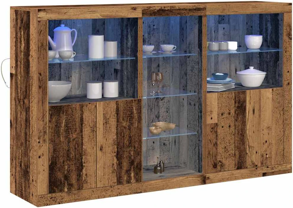 LED Bufetas Senas medis 162 x 37 x 100 cm Apdirbta mediena