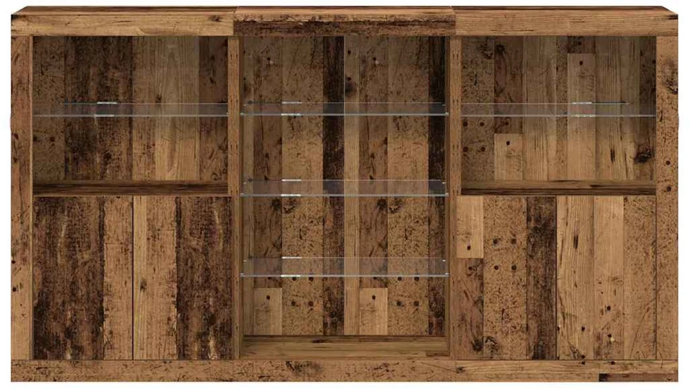 LED Bufetas Senas medis 181,5 x 37 x 100 cm Apdirbta mediena