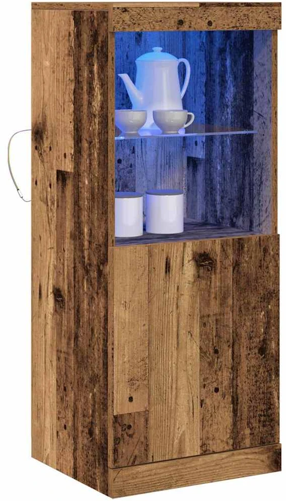 LED Bufetas Senas medis 41 x 37 x 100 cm Apdirbta mediena