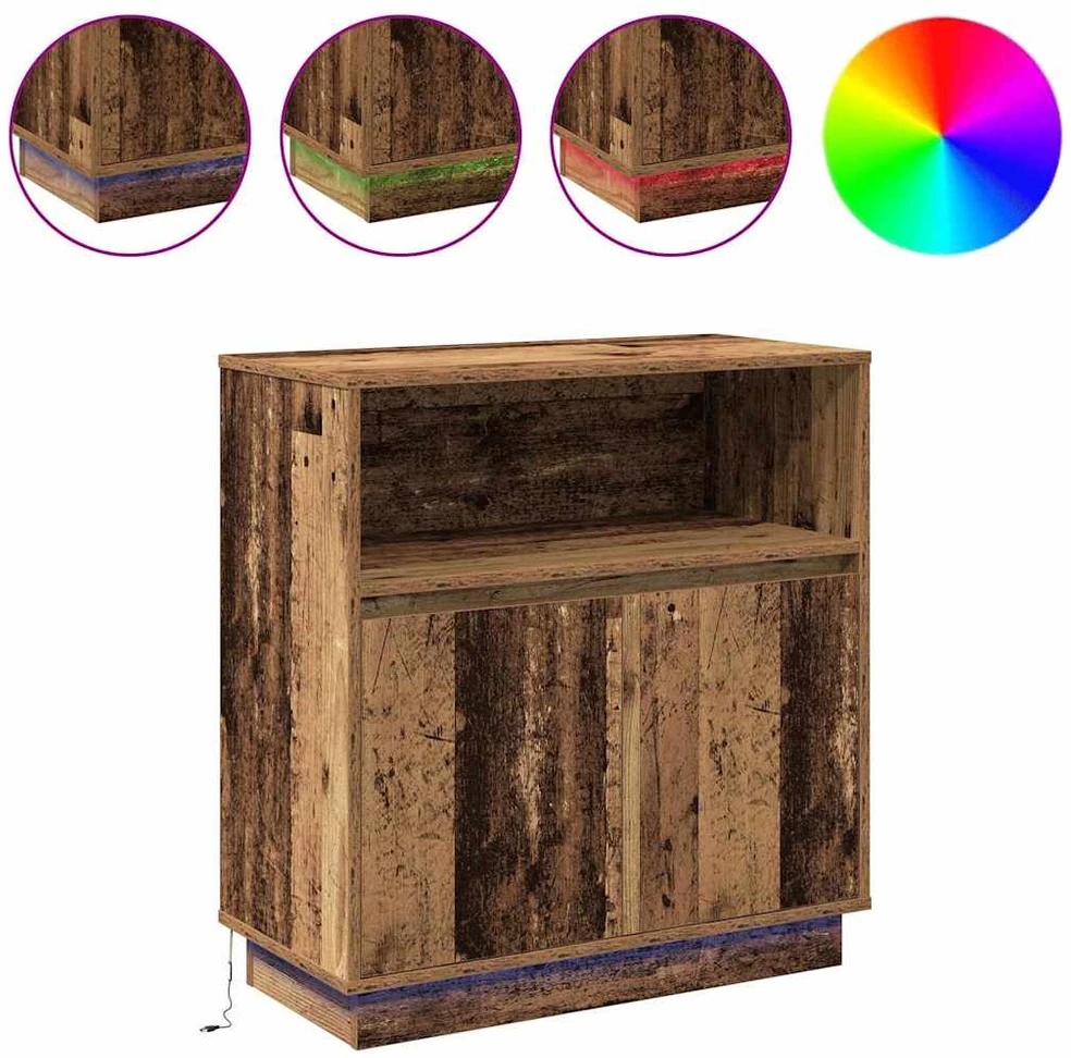 LED Bufetas Senas medis 71 x 34,5 x 75 cm Apdirbta mediena
