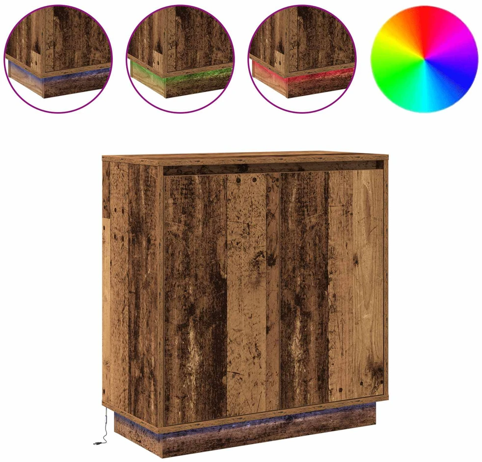 LED Bufetas Sendintos medienos 71 x 34,5 x 75 cm