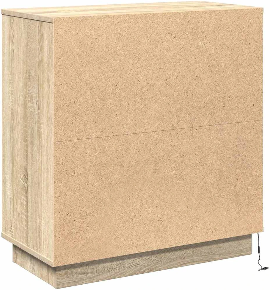 LED Bufetas Sonoma ąžuolas 71 x 34,5 x 75 cm Apdirbta mediena