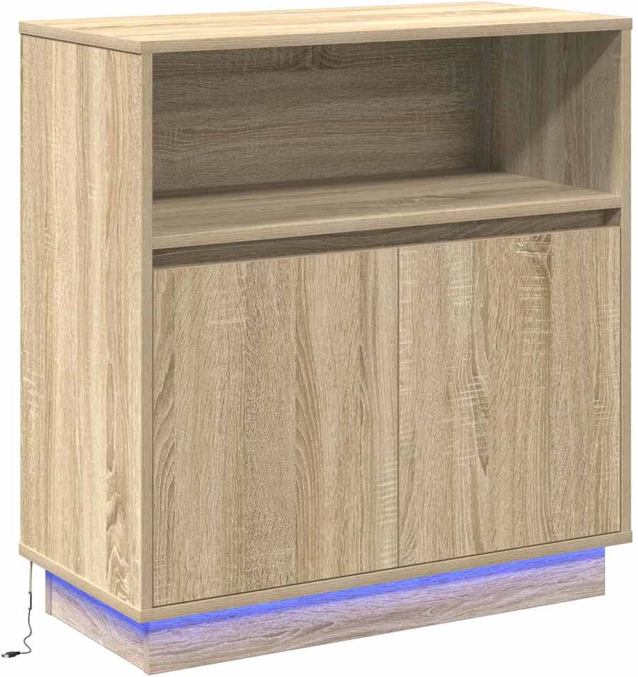 LED Bufetas Sonoma ąžuolas 71 x 34,5 x 75 cm Apdirbta mediena
