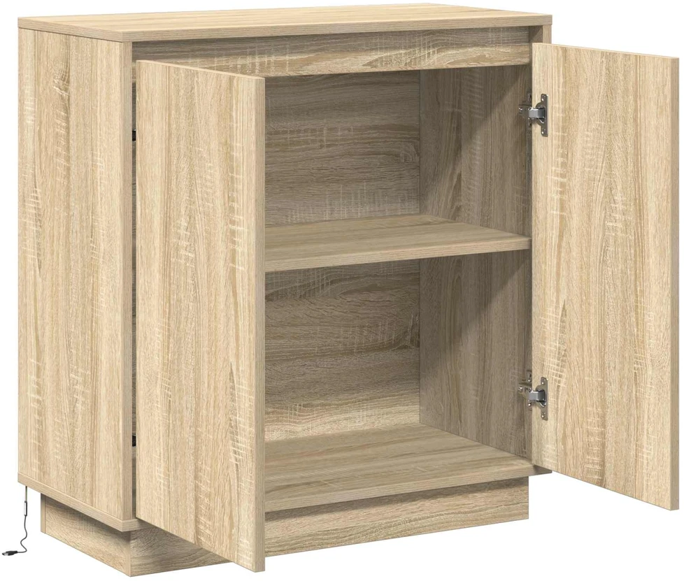 LED Bufetas Sonoma ąžuolas 71 x 34,5 x 75 cm Apdirbta mediena