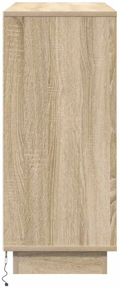 LED Bufetas Sonoma ąžuolas 90 x 32 x 75 cm Apdirbta mediena
