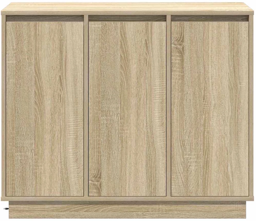 LED Bufetas Sonoma ąžuolas 90 x 32 x 75 cm Apdirbta mediena