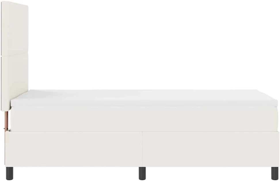 LED Čiužinio Lova su galvūgalio Kremas ir balta 80 x 200 cm