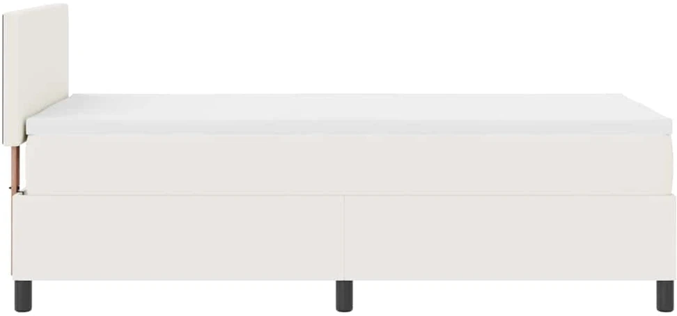 LED Čiužinio Lova su galvūgalio Kremas ir balta 80 x 200 cm
