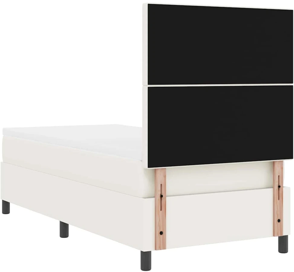 LED Čiužinio Lova su galvūgalio Kremas ir balta 80 x 200 cm