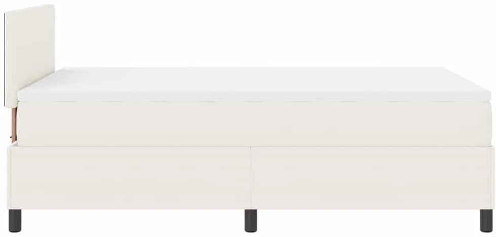LED Čiužinio Lova su galvūgalio Kremas ir balta 120 x 200 cm