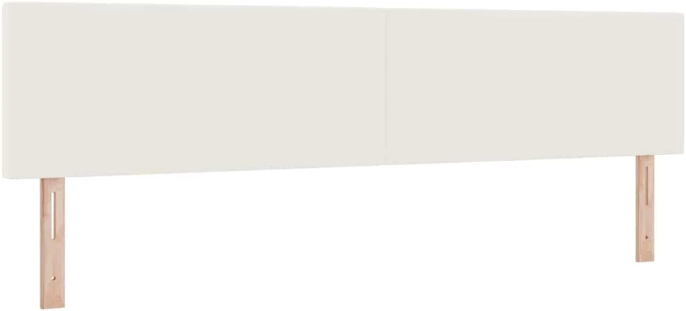 LED Čiužinio Lova su galvūgalio Kremas ir balta 200 x 200 cm