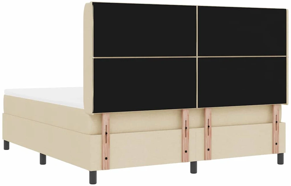 LED Čiužinio Lova su galvūgalio Kreminė 180 x 200 cm audinys