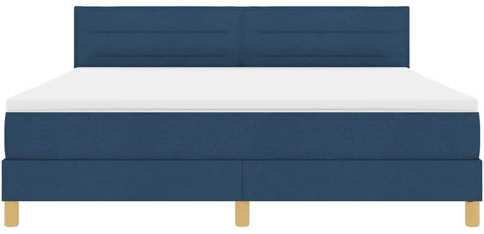LED Čiužinio Lova su galvūgalio Mėlyna 180 x 200 cm audinys