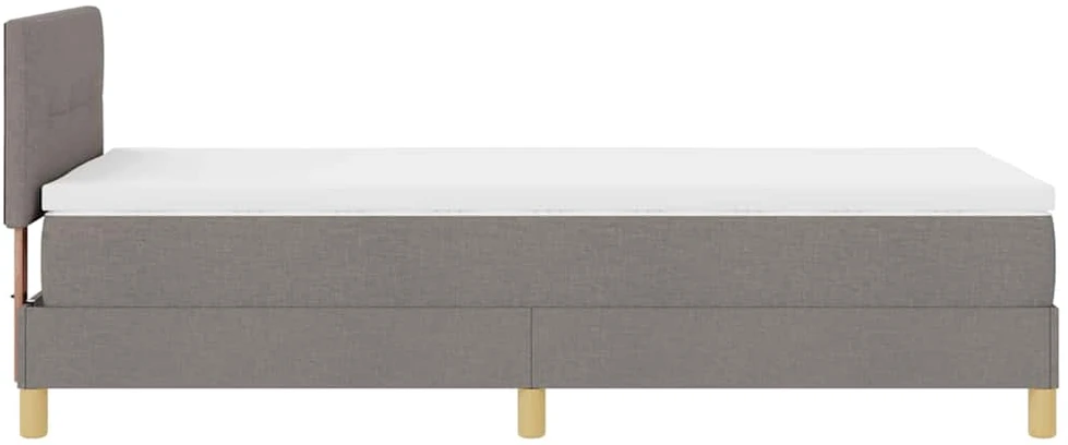 LED Čiužinio Lova su galvūgalio Taupe 100 x 200 cm audinys