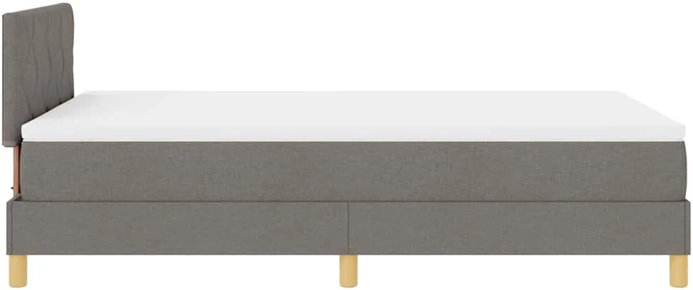 LED Čiužinio Lova su galvūgalio Taupe 120 x 200 cm audinys