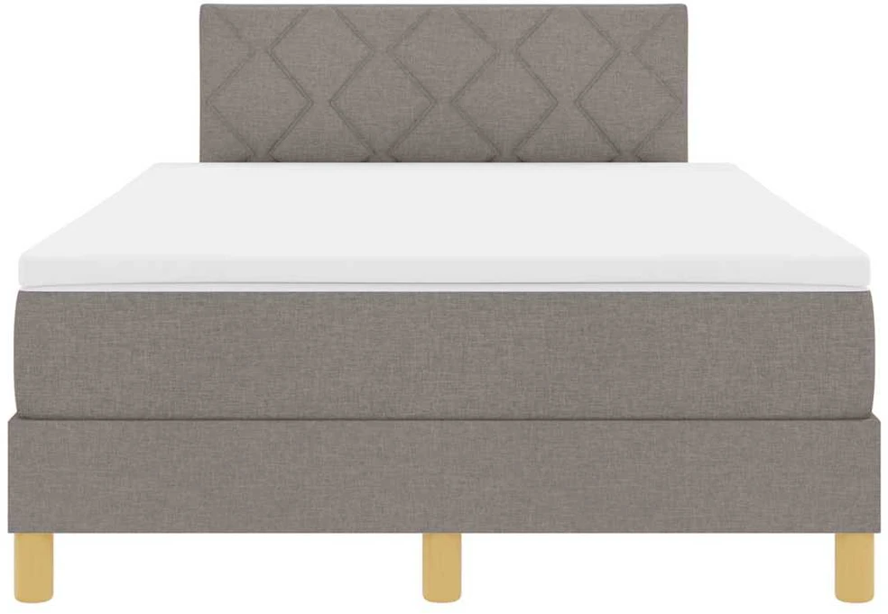 LED Čiužinio Lova su galvūgalio Taupe 120 x 190 cm audinys