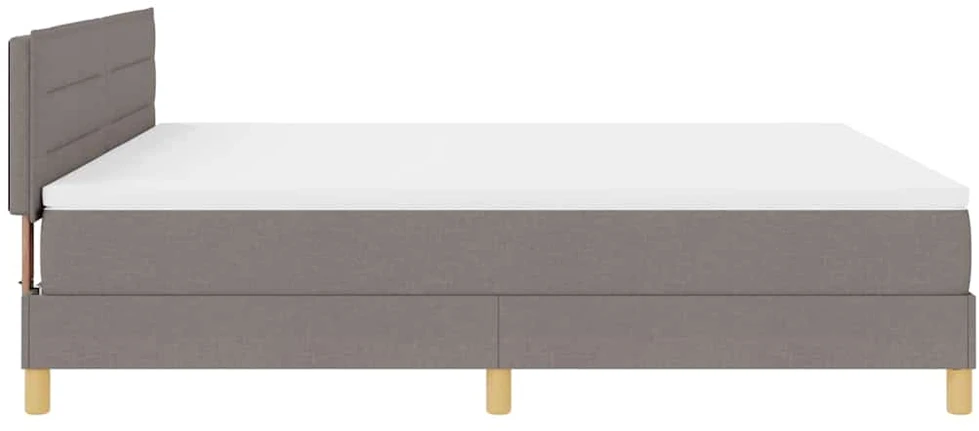 LED Čiužinio Lova su galvūgalio Taupe 180 x 200 cm audinys