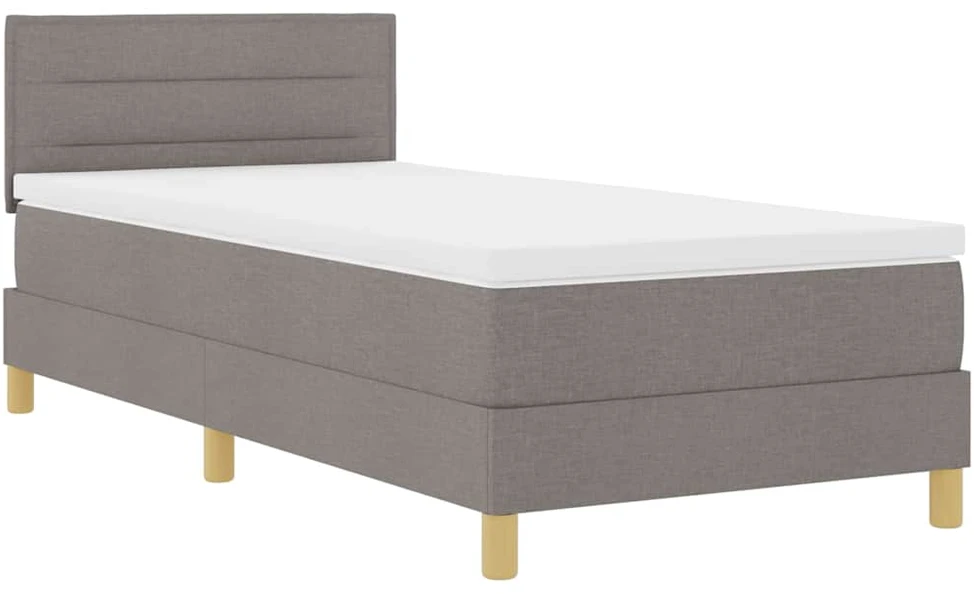 LED Čiužinio Lova su galvūgalio Taupe 90 x 200 cm audinys