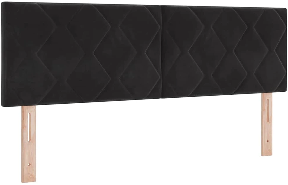 LED Čiužinio Lova su LED juostelėmis Juoda 160 x 200 cm Aksomas