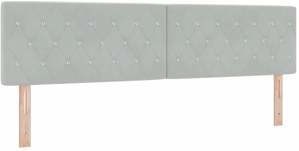 LED Čiužinio Lova su LED Šviesiai pilka 180 x 200 cm Aksomas