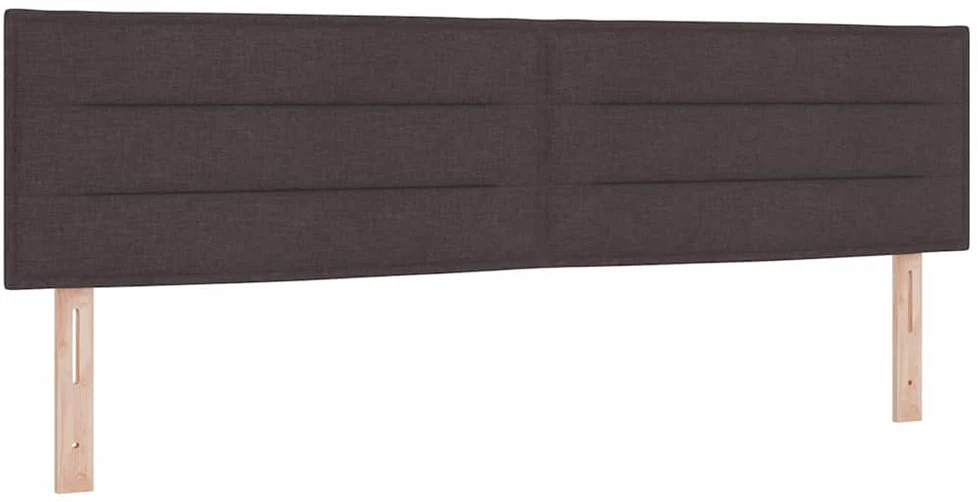 LED Čiužinio Lova su pagalve Tamsiai rudas 180 x 200 cm audinys