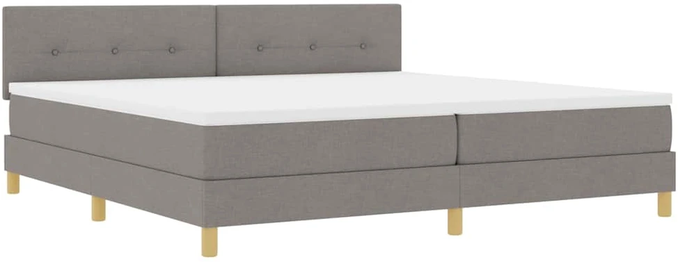 LED Čiužinio Lova su pagalve Taupe 200 x 200 cm audinys