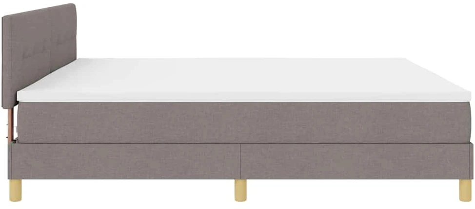 LED Čiužinio Lova su pagalve Taupe 200 x 200 cm audinys