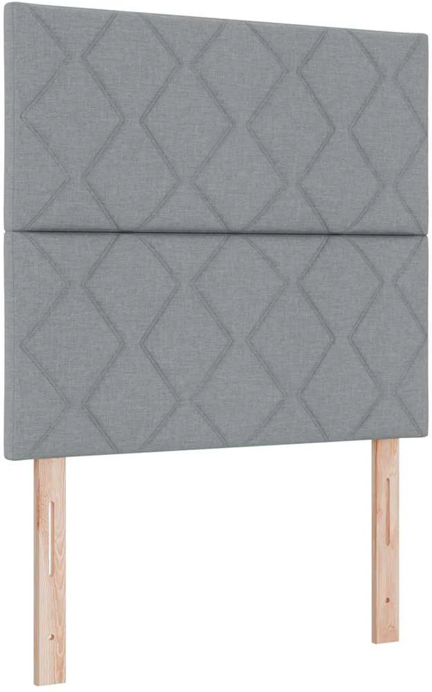 LED Čiužinio Lova Šviesiai pilka 100 x 200 cm audinys