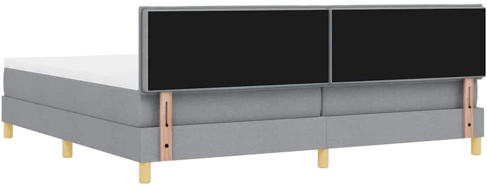 LED Čiužinio Lova Šviesiai pilka 200 x 200 cm audinys