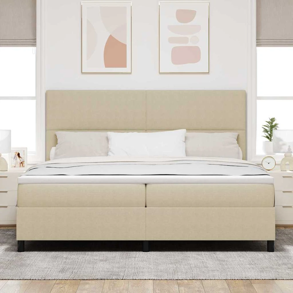 LED Čiužinio Lova Šviesiai pilka ir balta. 200 x 200 cm