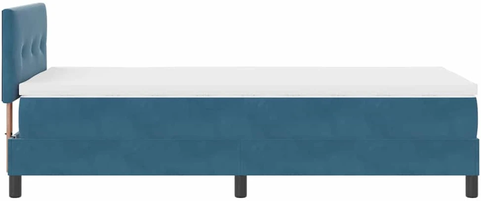 LED Čiužinio Lova Tamsiai mėlyna 100 x 200 cm Aksomas