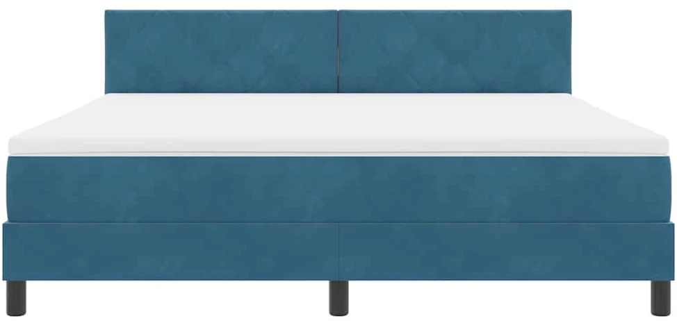 LED Čiužinio Lova Tamsiai mėlyna 180 x 200 cm Aksomas