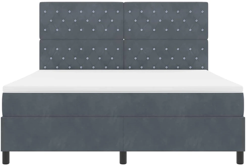 LED Čiužinio Lova Tamsiai pilka 180 x 200 cm Aksomas