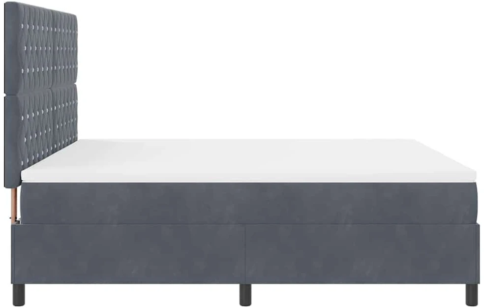 LED Čiužinio Lova Tamsiai pilka 180 x 200 cm Aksomas