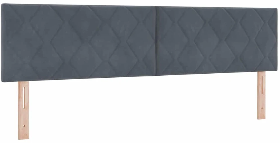 LED Čiužinio Lova Tamsiai pilka 180 x 200 cm Aksomas