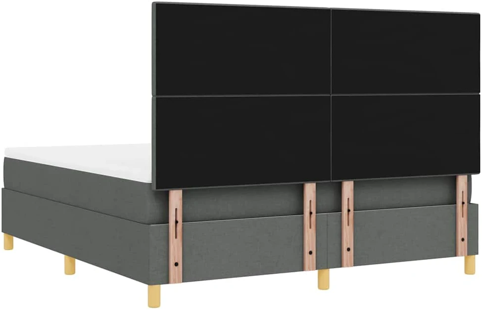 LED Čiužinio Lova Tamsiai pilka 180 x 200 cm audinys