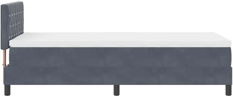 LED Čiužinio Lova Tamsiai pilka 90 x 200 cm Aksomas