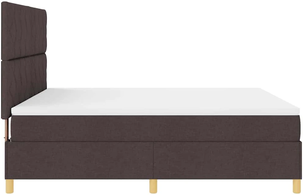 LED Čiužinio Lova Tamsiai rudas 180 x 200 cm audinys