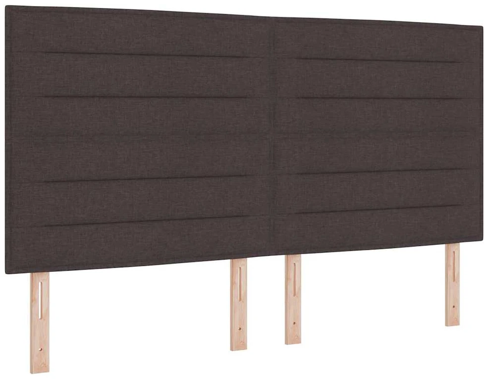 LED Čiužinio Lova Tamsiai rudas 200 x 200 cm audinys