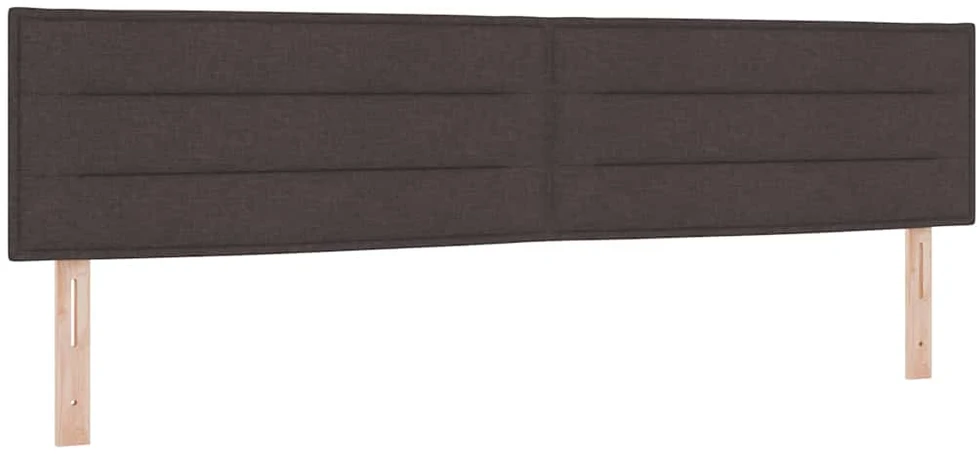 LED Čiužinio Lova Tamsiai rudas 200 x 200 cm audinys