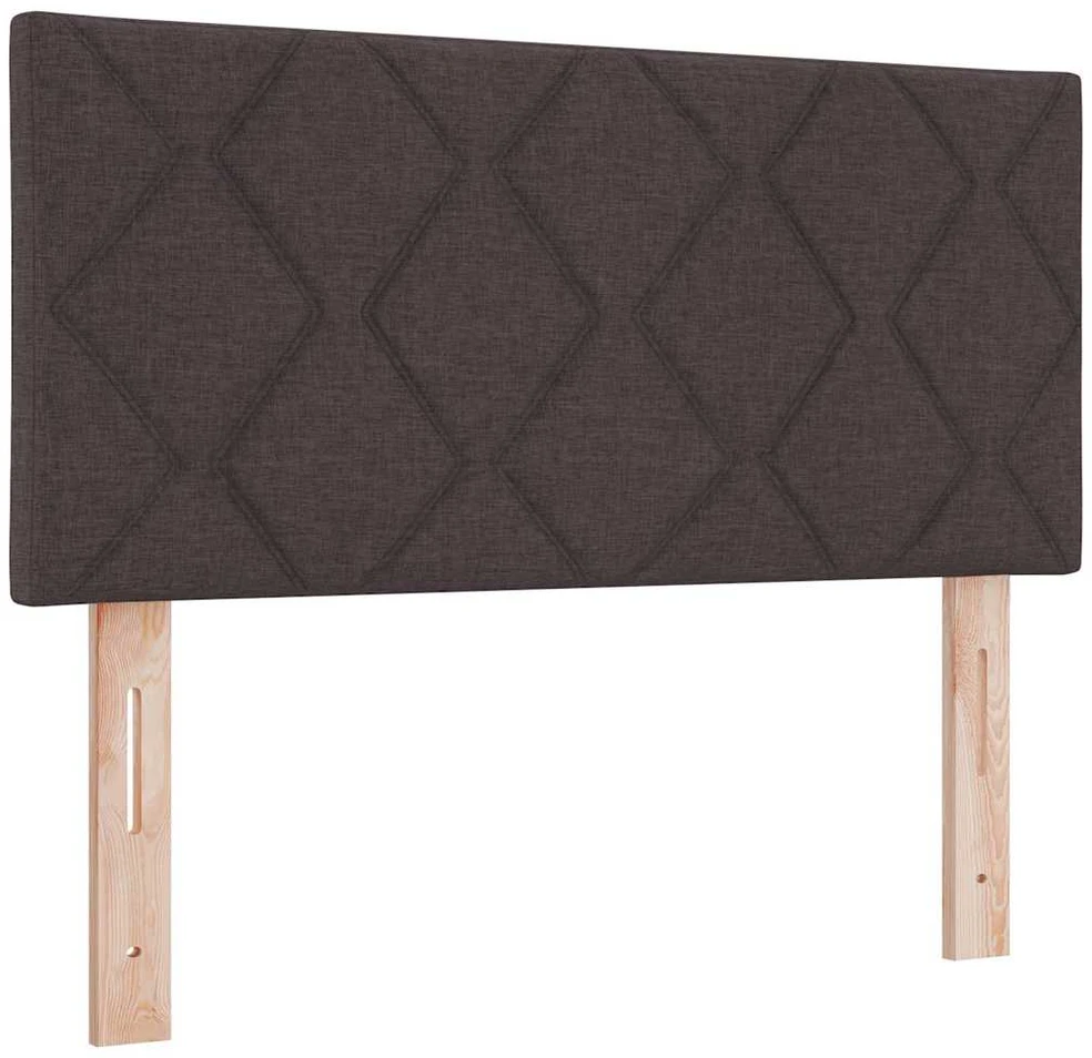 LED Čiužinio Lova Tamsiai rudas 90 x 190 cm audinys