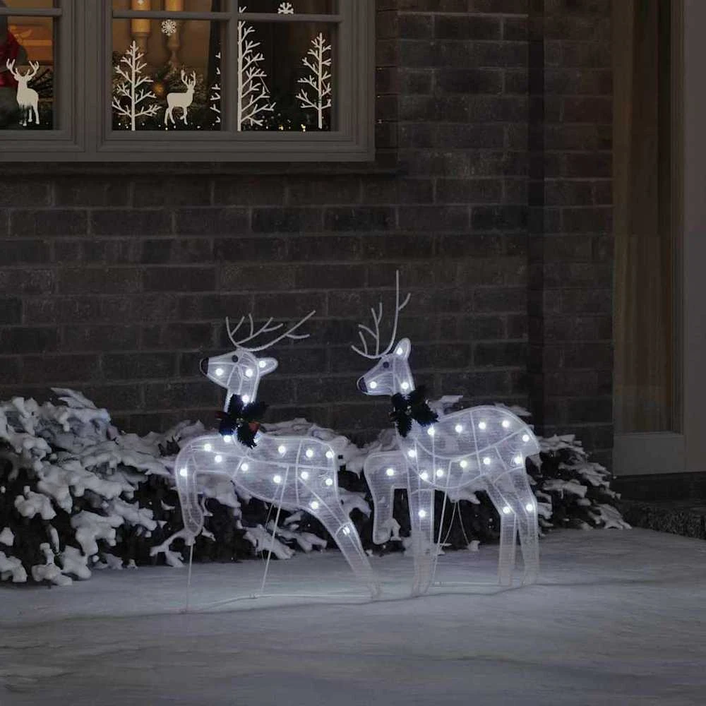 LED elniai 2 vnt. Šaltas baltas 45 x 19 x 65 cm audinys